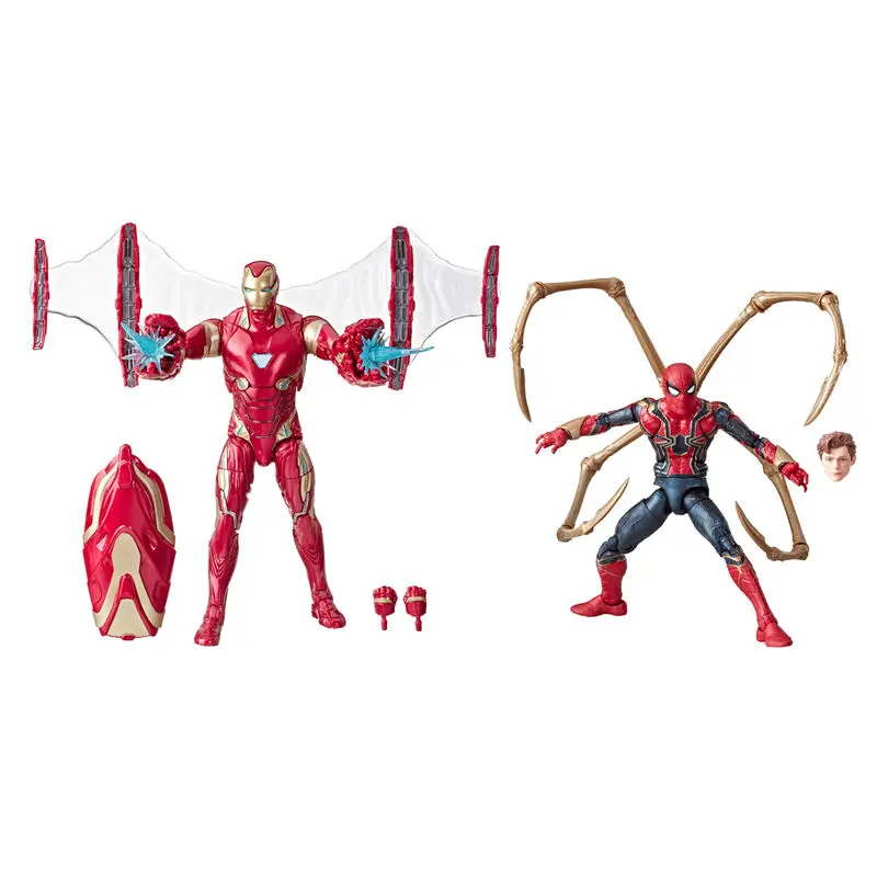 Marvel Legends 80 Anniversary Iron Spider & Iron Man set figures product photo