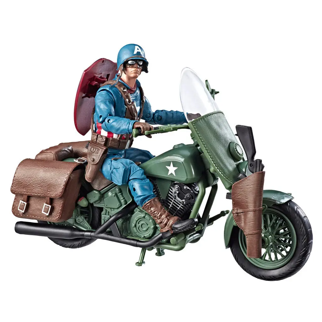 Marvel Legends Captain America set figure and vehicle product photo