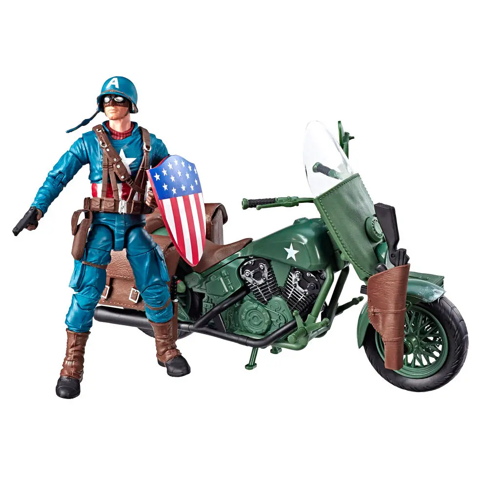 Marvel Legends Captain America set figure and vehicle product photo