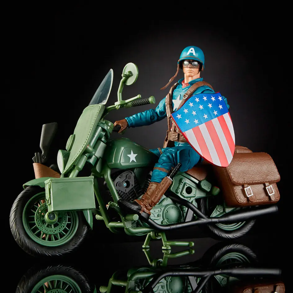 Marvel Legends Captain America set figure and vehicle product photo