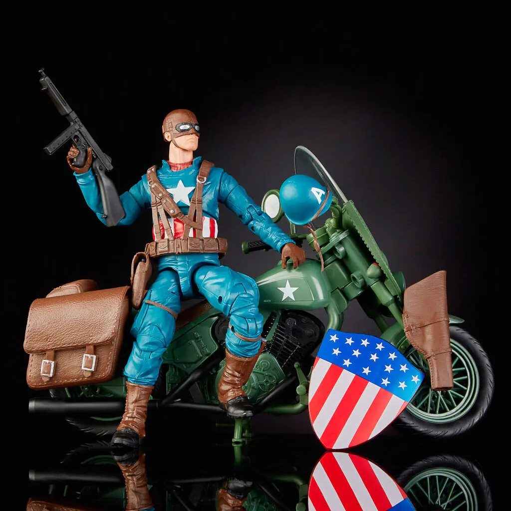 Marvel Legends Captain America set figure and vehicle product photo