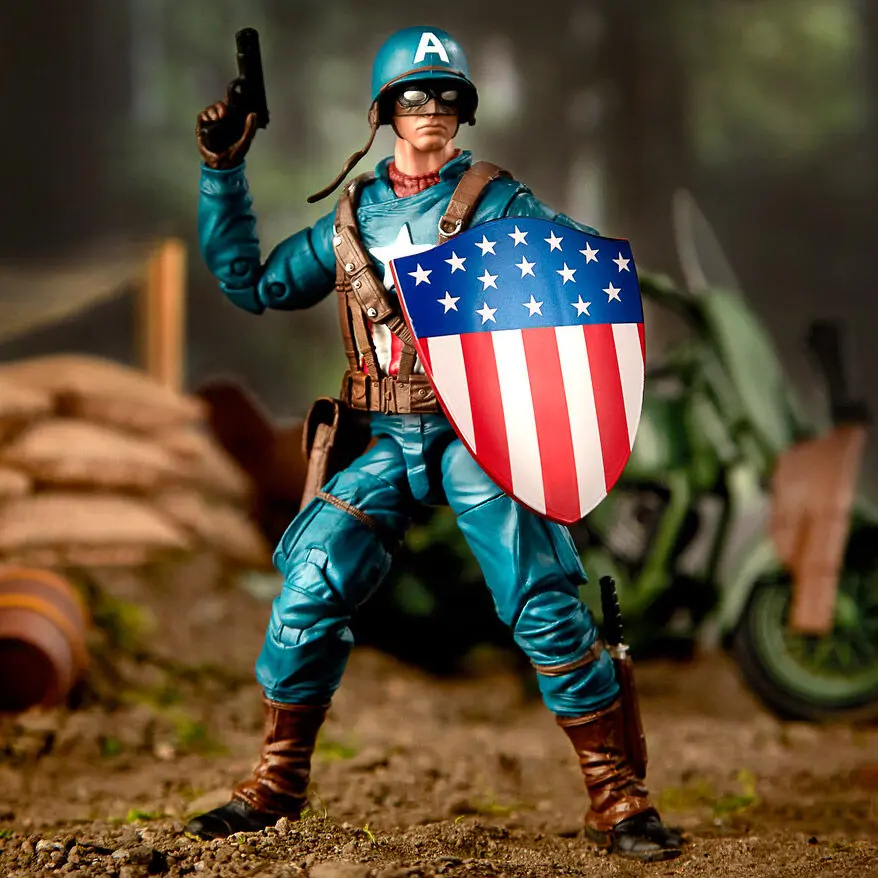 Marvel Legends Captain America set figure and vehicle product photo