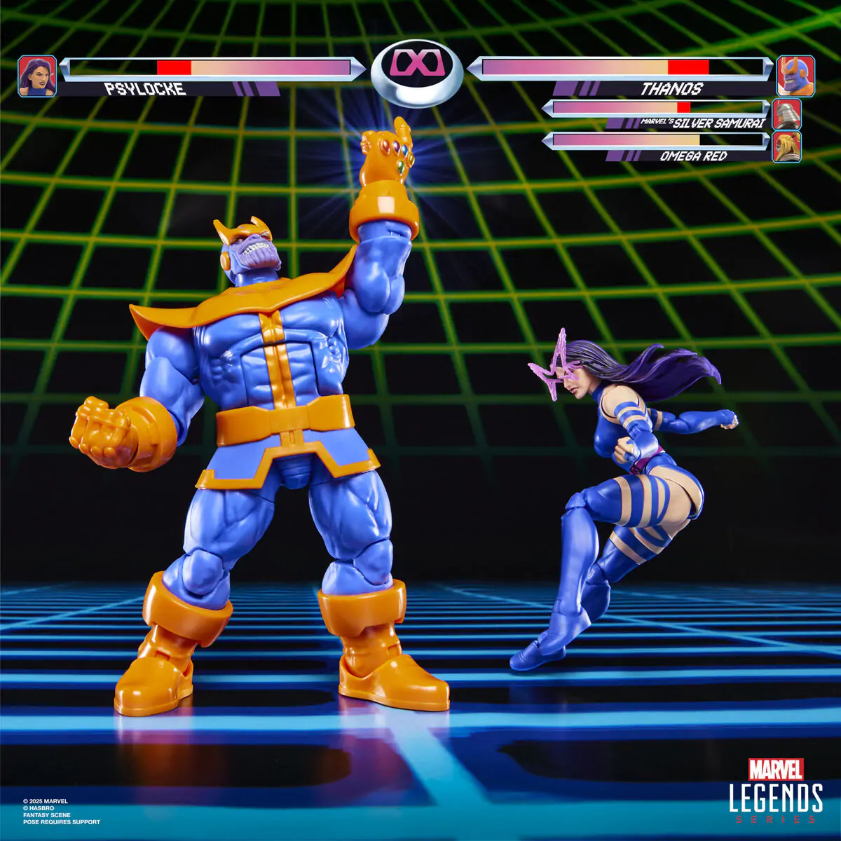 Marvel Legends Gameverse Psylocke vs Thanos pack 2 figures 15cm product photo