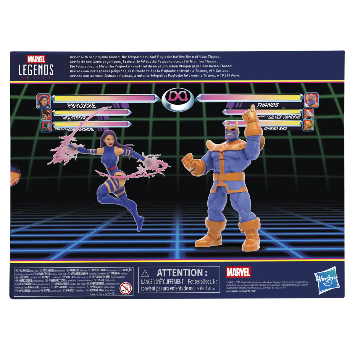 Marvel Legends Gameverse Psylocke vs Thanos pack 2 figures 15cm product photo