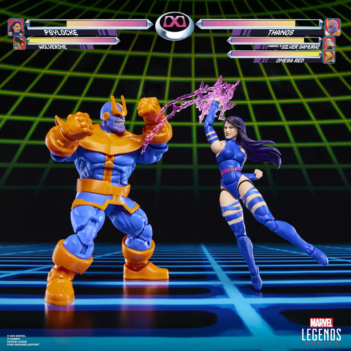 Marvel Legends Gameverse Psylocke vs Thanos pack 2 figures 15cm product photo
