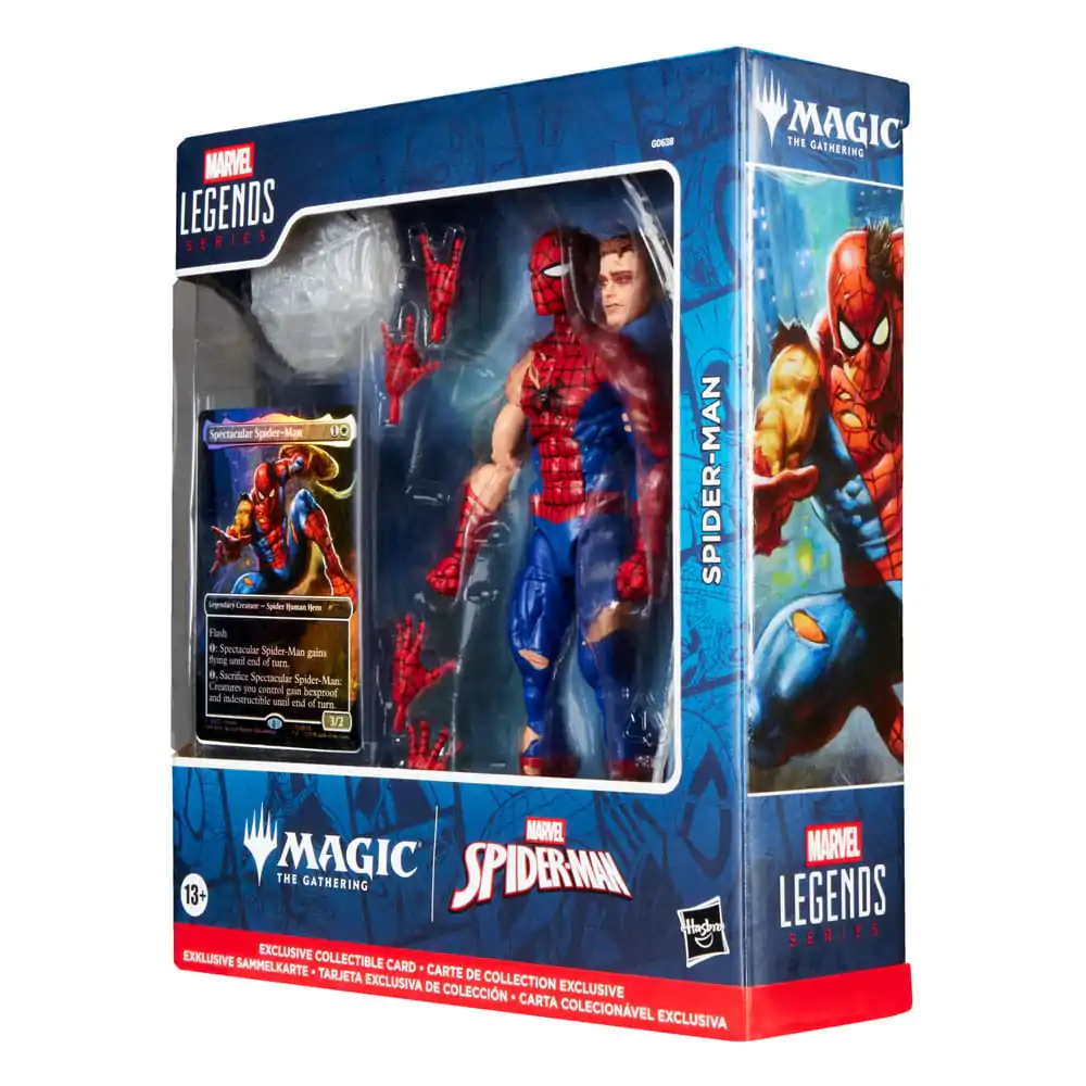 Marvel Legends Magic: The Gathering Action Figure Battle-Damaged Spider-Man (plus Exclusive Foil Card) 15 cm product photo