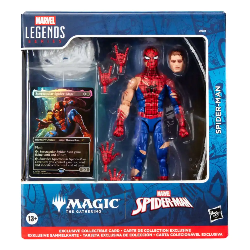 Marvel Legends Magic: The Gathering Action Figure Battle-Damaged Spider-Man (plus Exclusive Foil Card) 15 cm product photo