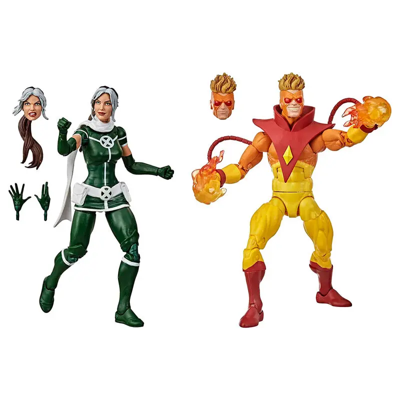 Marvel Legends Pyro and Rogue set 2 figures 15cm product photo
