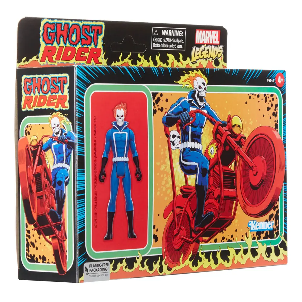 Marvel Legends Retro Collection Action Figure with Vehicle Ghost Rider 10 cm product photo