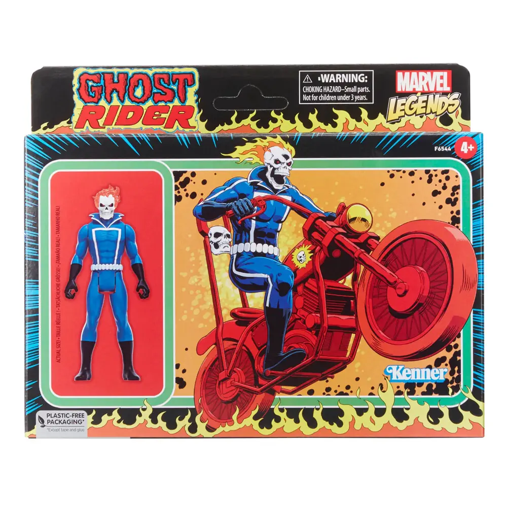 Marvel Legends Retro Collection Action Figure with Vehicle Ghost Rider 10 cm product photo
