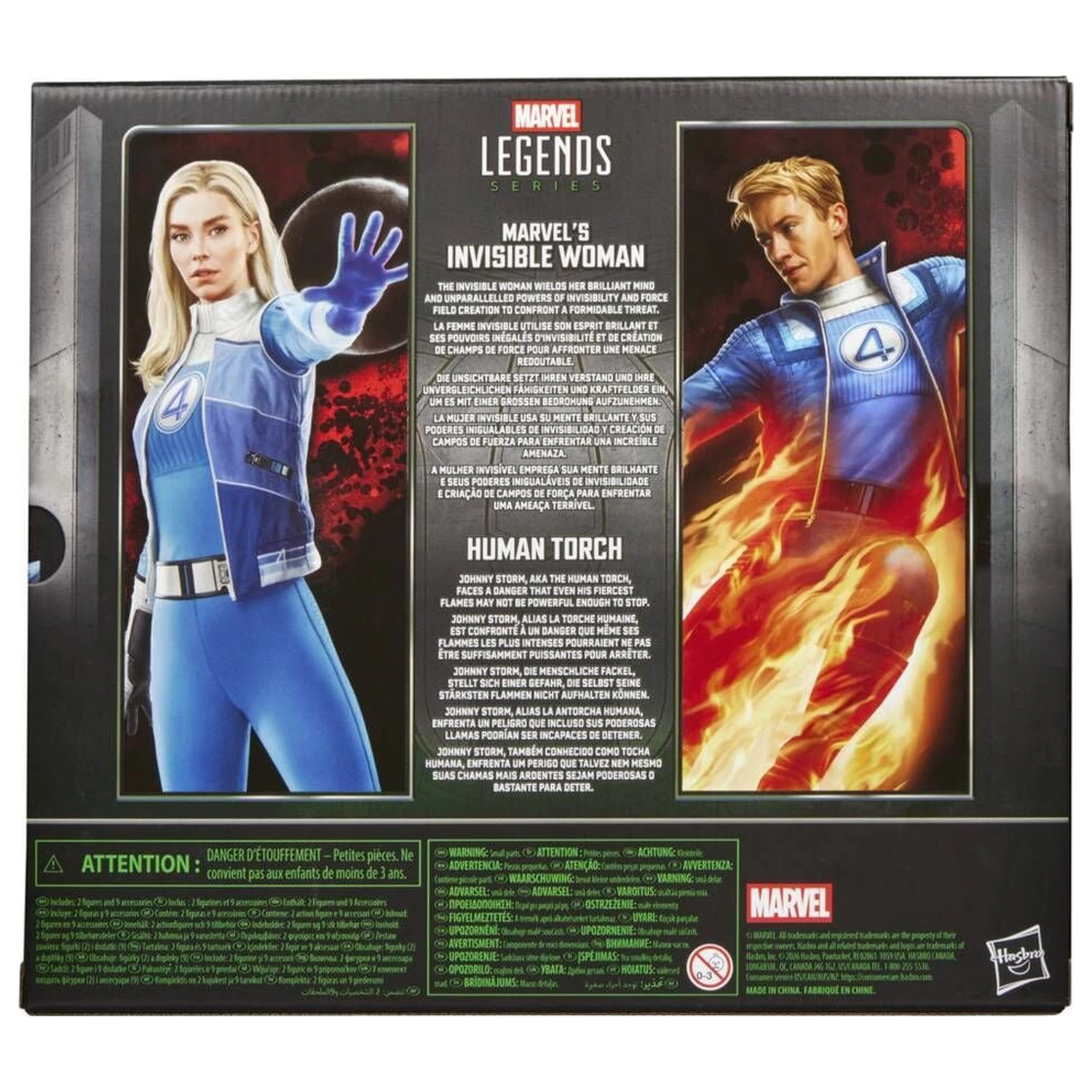 Marvel Legends Series Avengers Doomsday Invisible Woman & Human Torch pack 2 figures 15cm product photo