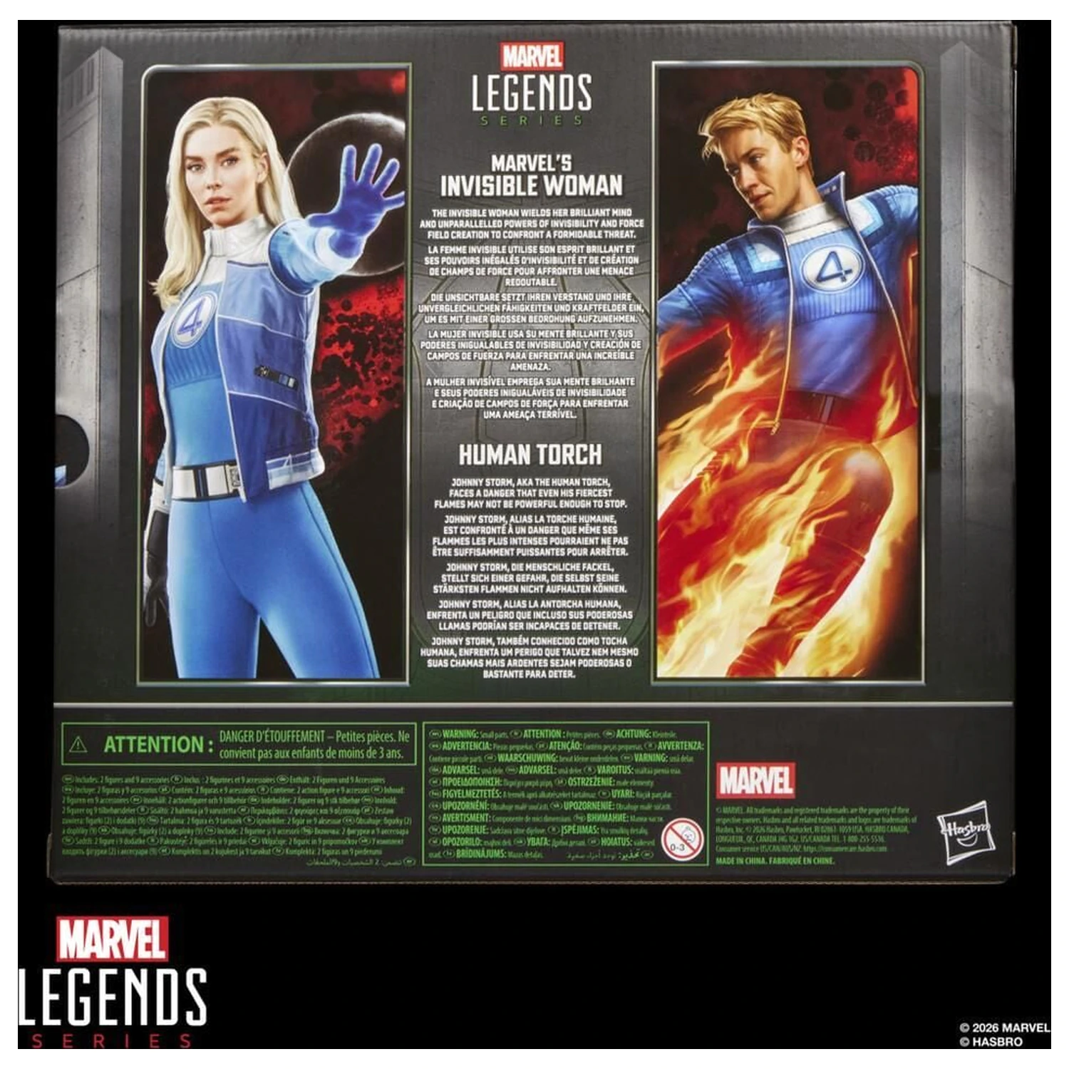 Marvel Legends Series Avengers Doomsday Invisible Woman & Human Torch pack 2 figures 15cm product photo