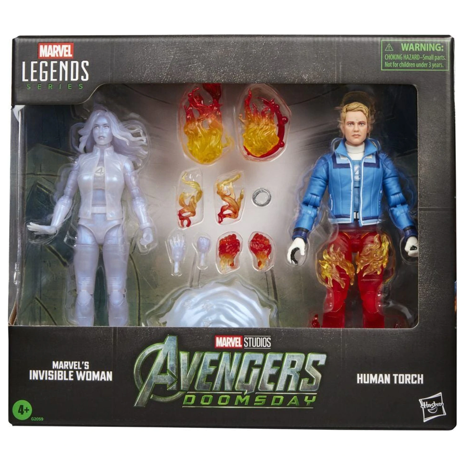 Marvel Legends Series Avengers Doomsday Invisible Woman & Human Torch pack 2 figures 15cm product photo