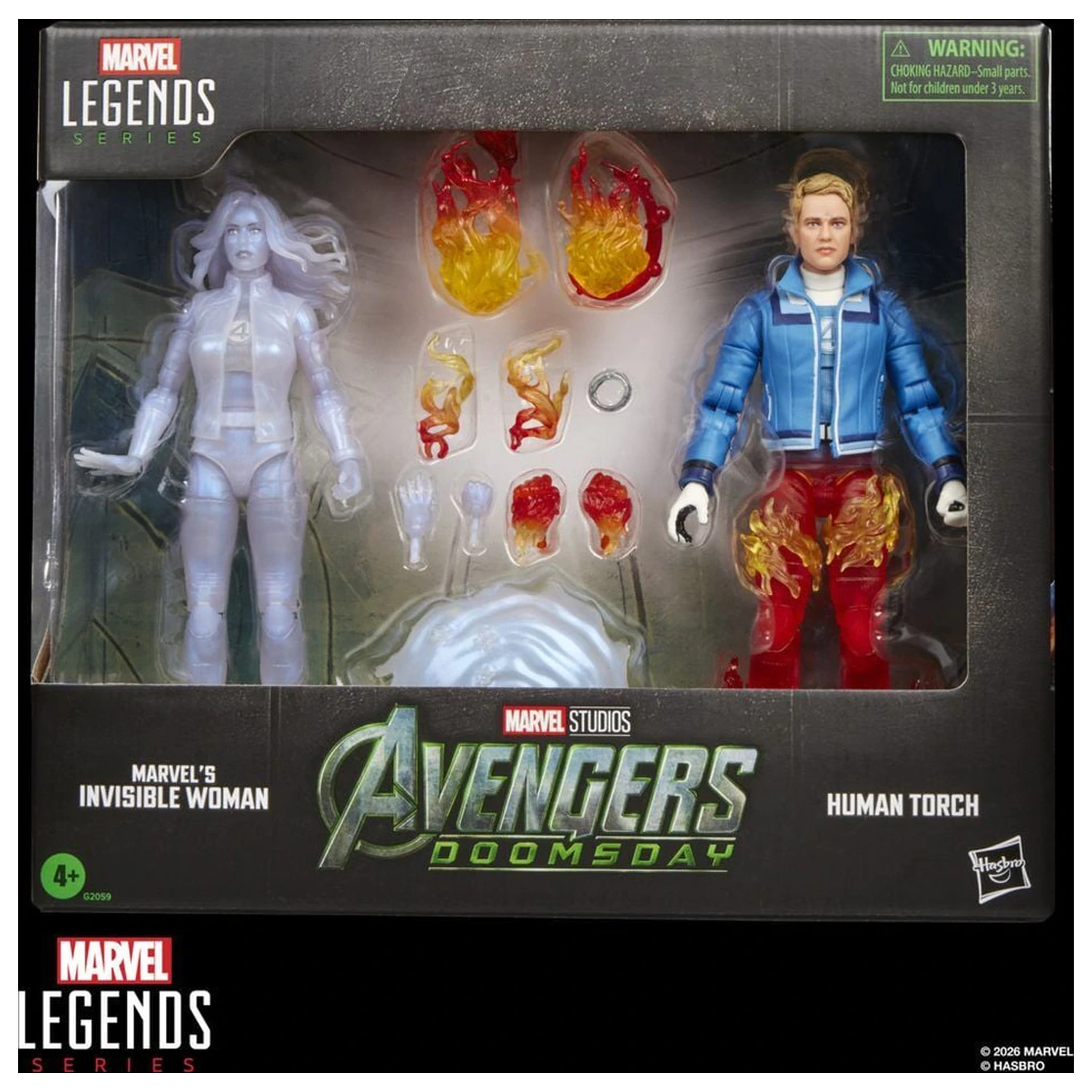 Marvel Legends Series Avengers Doomsday Invisible Woman & Human Torch pack 2 figures 15cm product photo