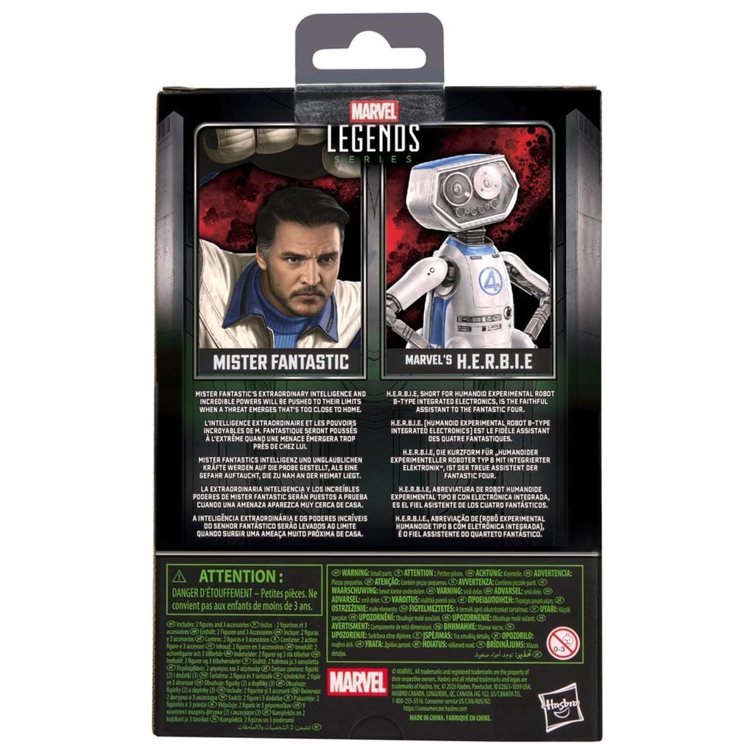 Marvel Legends Series Avengers Doomsday Mister Fantastic and Marvels H.E.R.B.I.E. figure 15cm product photo