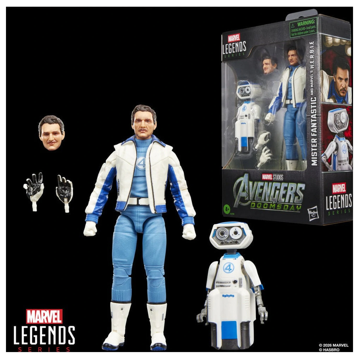 Marvel Legends Series Avengers Doomsday Mister Fantastic and Marvels H.E.R.B.I.E. figure 15cm product photo