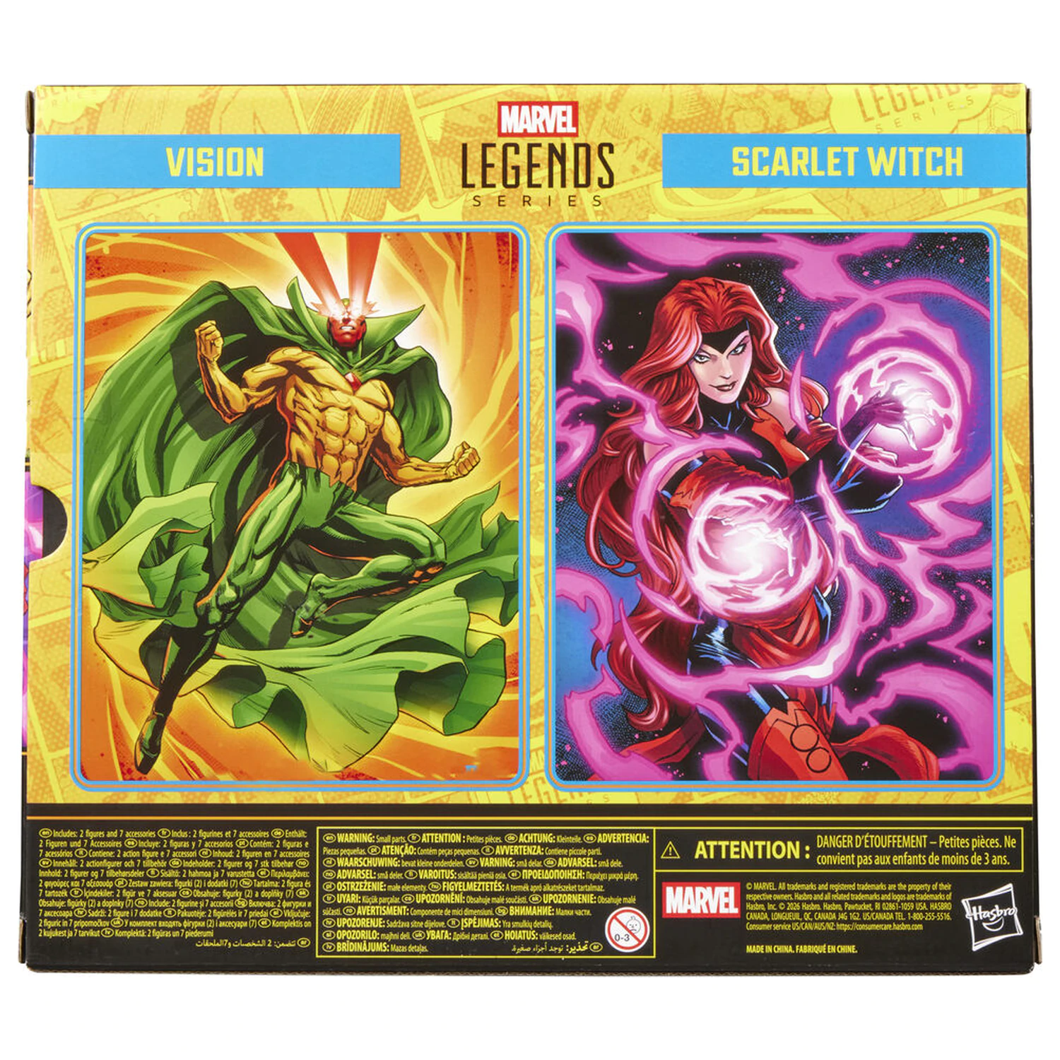 Marvel Legends Series Avengers Earts Mightiest Heroes Vision and Scarlet Witch pack 2 figures 15cm product photo