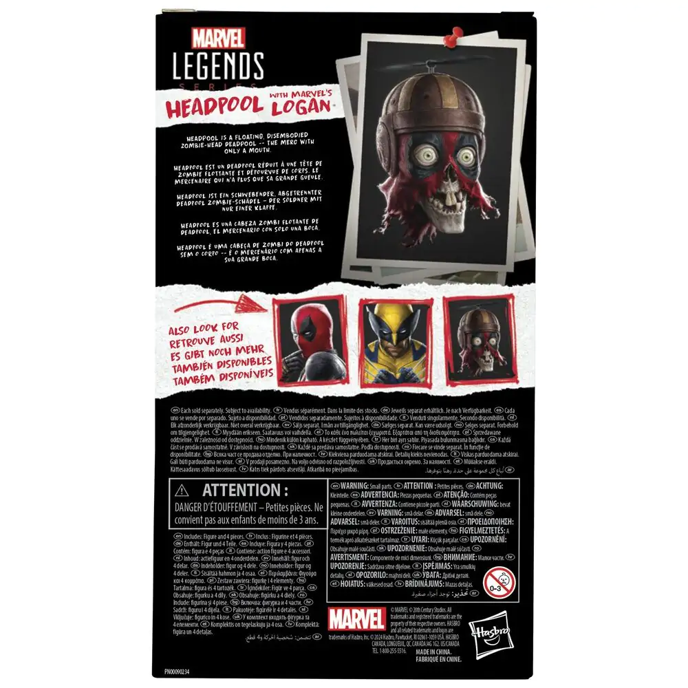 Marvel Legends Series Deadpool & Wolverine - Headpool with Marvels Logan figure 15cm termékfotó