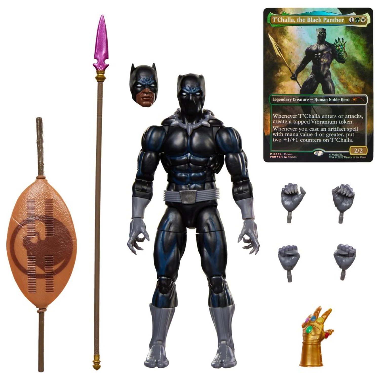 Marvel Legends Series Magic The Gathering Black Panther figure 15cm product photo