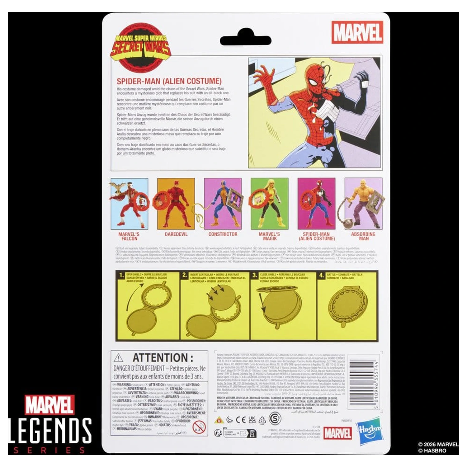 Marvel Legends Series Secret Wars Spiderman Alien Costume figure 15cm product photo