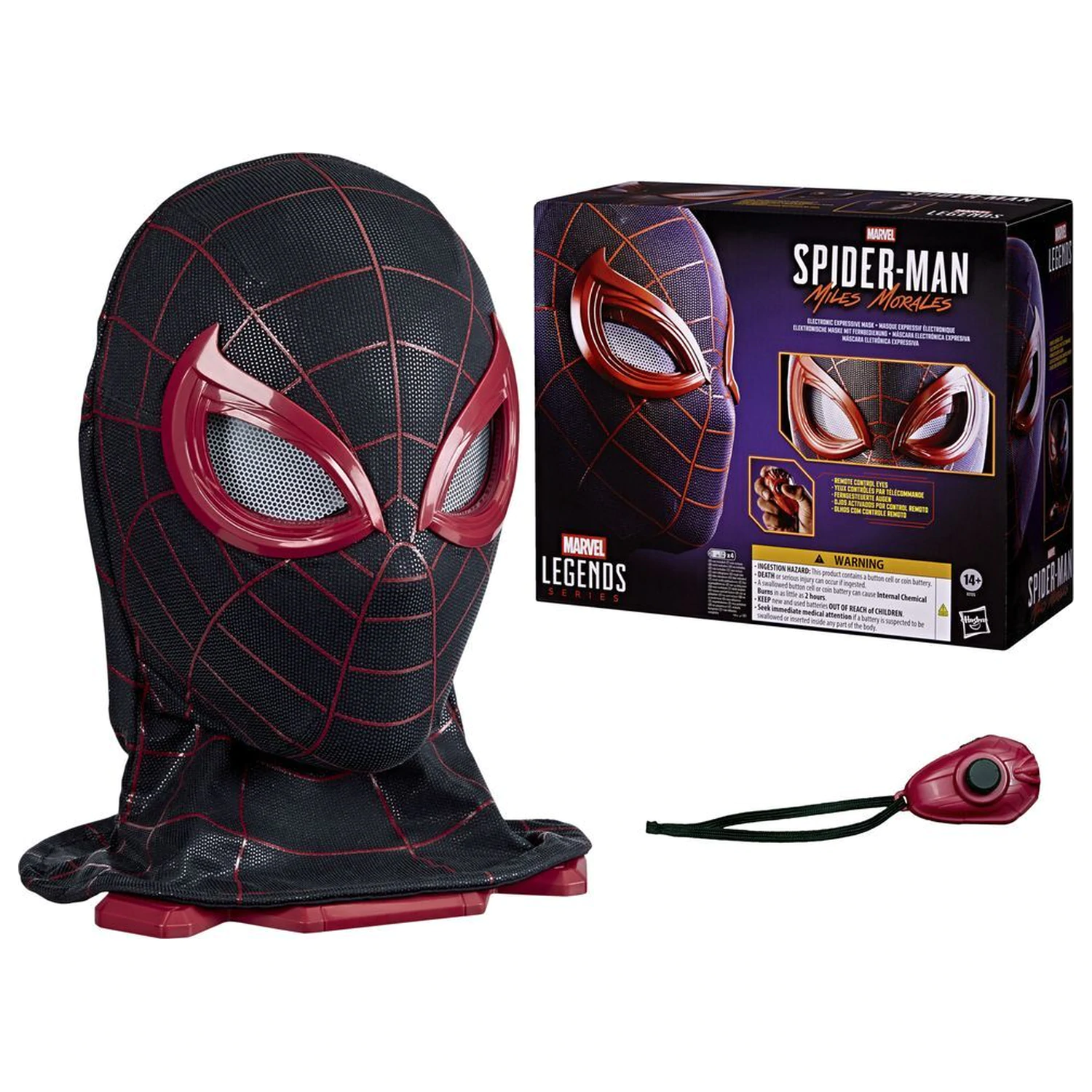 Marvel Legends Series Spider-Man Miles Morales electronic mask product photo