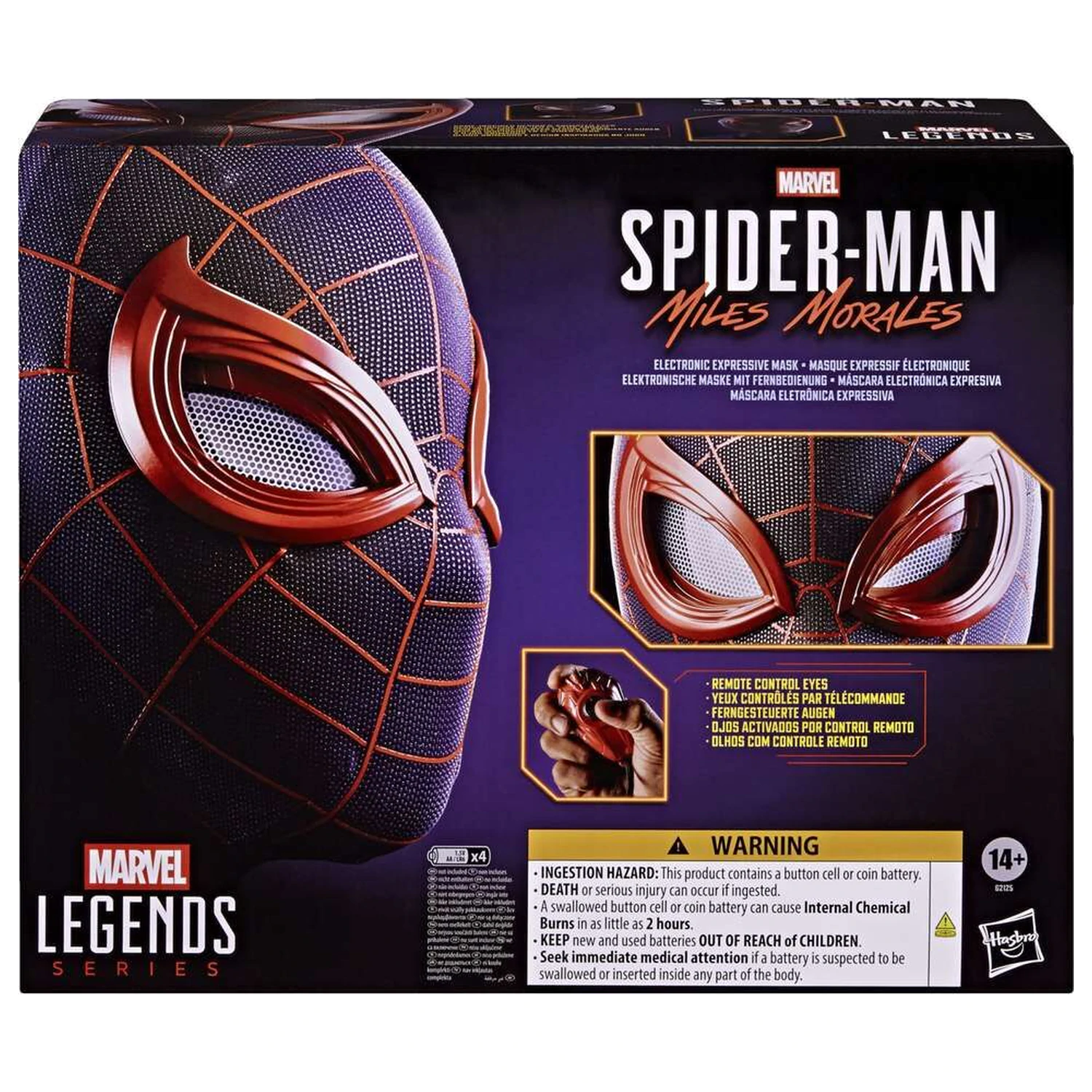 Marvel Legends Series Spider-Man Miles Morales electronic mask product photo