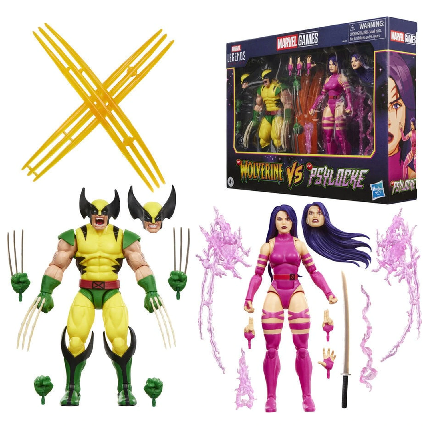 Marvel Legends Series Wolverine Vs Psylocke pack 2 figures 15cm product photo