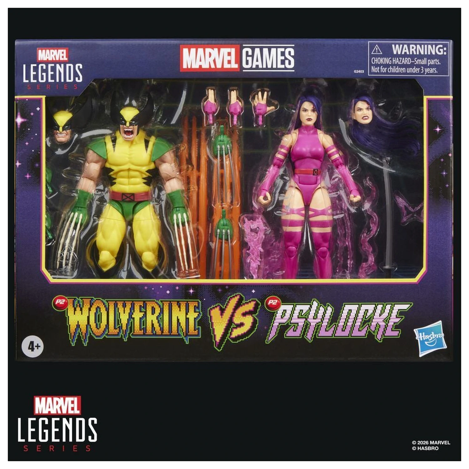 Marvel Legends Series Wolverine Vs Psylocke pack 2 figures 15cm product photo