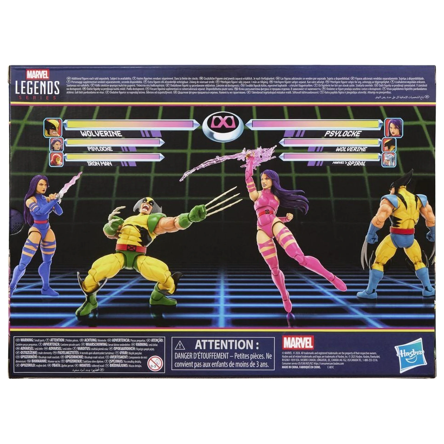 Marvel Legends Series Wolverine Vs Psylocke pack 2 figures 15cm product photo