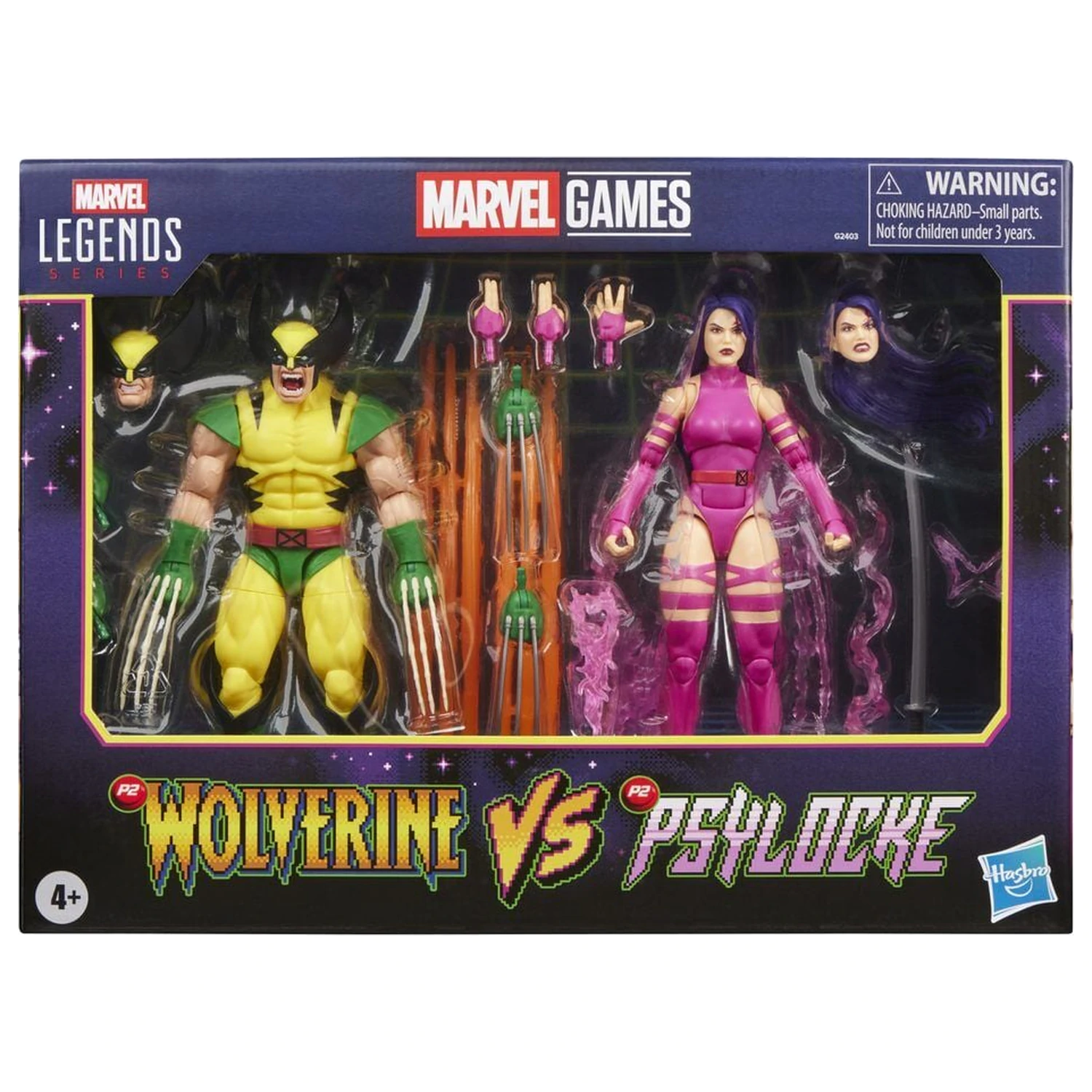 Marvel Legends Series Wolverine Vs Psylocke pack 2 figures 15cm product photo