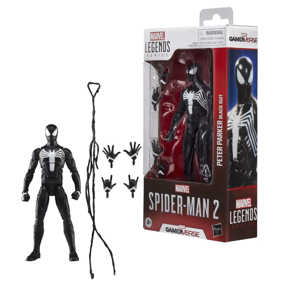 Marvel Legends Spider-Man 2 Peter Parker Black Suit figure 15cm product photo