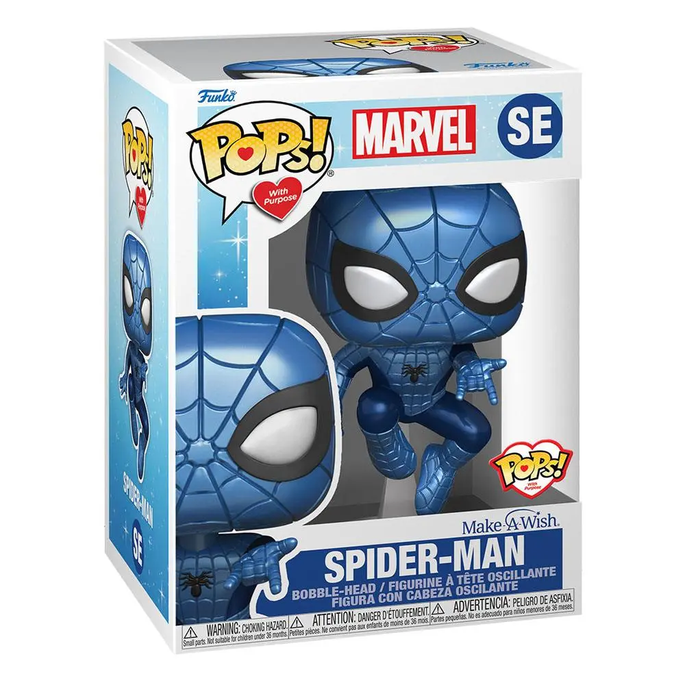 Marvel Make a Wish 2022 POP! Marvel Vinyl Figure Spider-Man (Metallic) 9 cm product photo