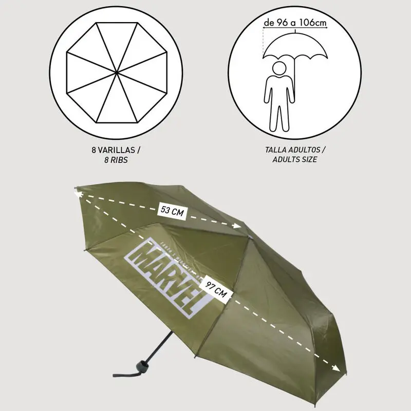 Marvel manual folding umbrella 53cm product photo