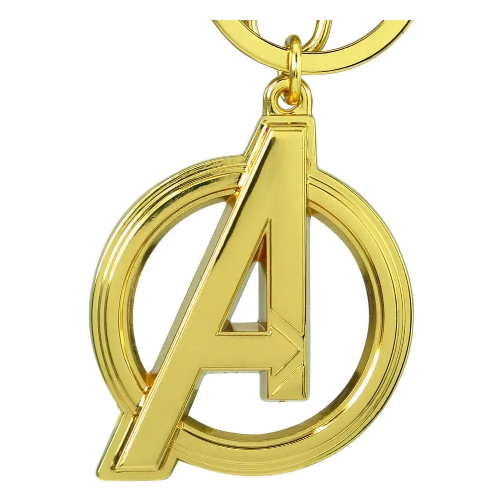 Marvel Metal Keychain Avengers Classic A Logo Gold Colored product photo