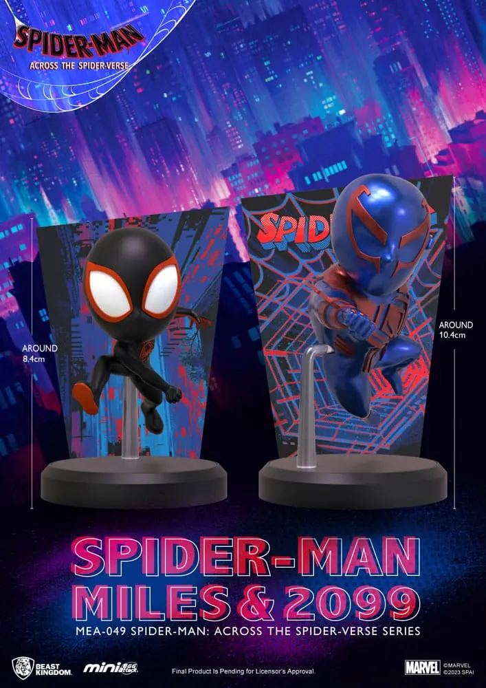 Marvel Mini Egg Attack Figure Spider-Man: Across the Spider-Verse Series Spider-man Miles &amp; 2099 8 -10 cm product photo