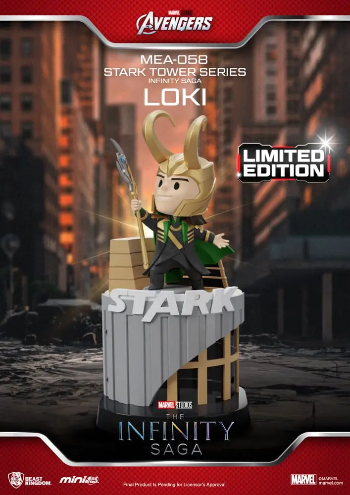 Marvel Mini Egg Attack Figures The Infinity Saga Stark Tower series Loki 12 cm product photo