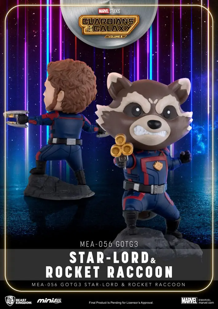 Marvel Mini Egg Attack Figures Guardians of the Galaxy 3 Star Lord &amp; Rocket Raccoon 8-10 cm product photo