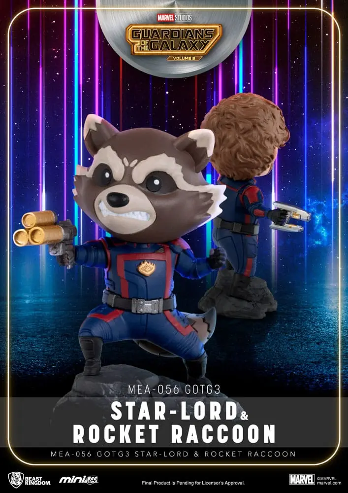 Marvel Mini Egg Attack Figures Guardians of the Galaxy 3 Star Lord &amp; Rocket Raccoon 8-10 cm product photo
