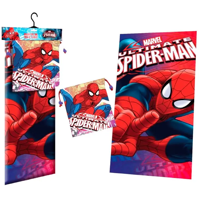 Marvel Spiderman Face polyester towel + lunch bag product photo