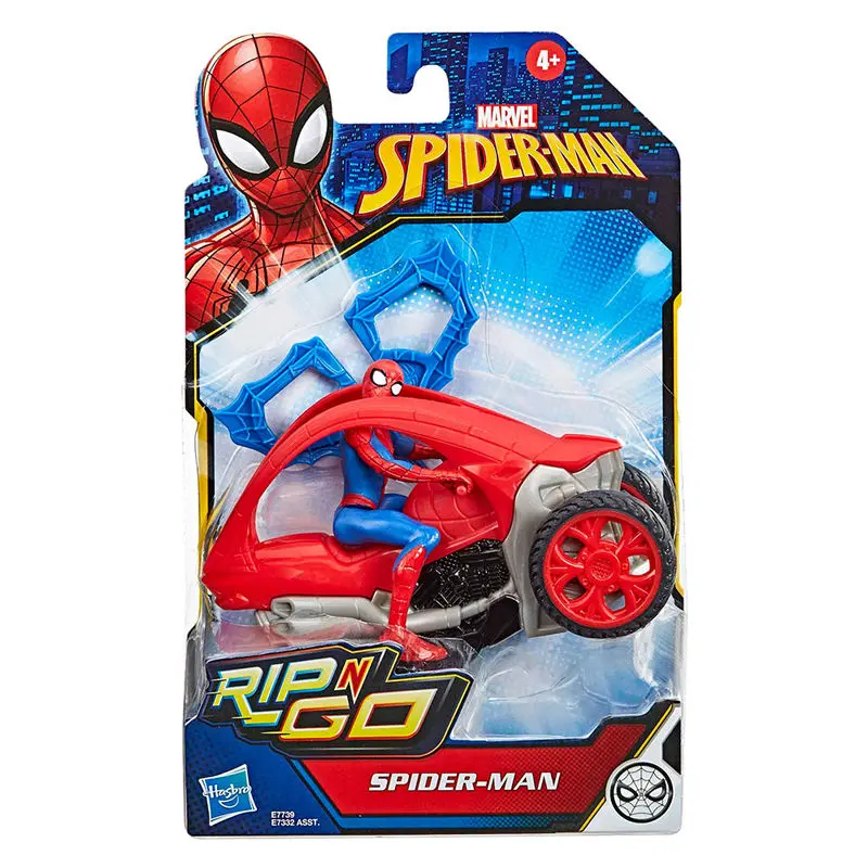 Marvel Spiderman Rip n Go figure with vehicle product photo