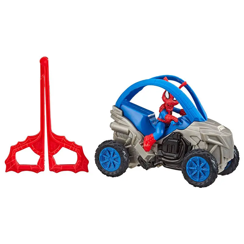 Marvel Spiderman Spider-Ham Rip n Go figure with vehicle product photo