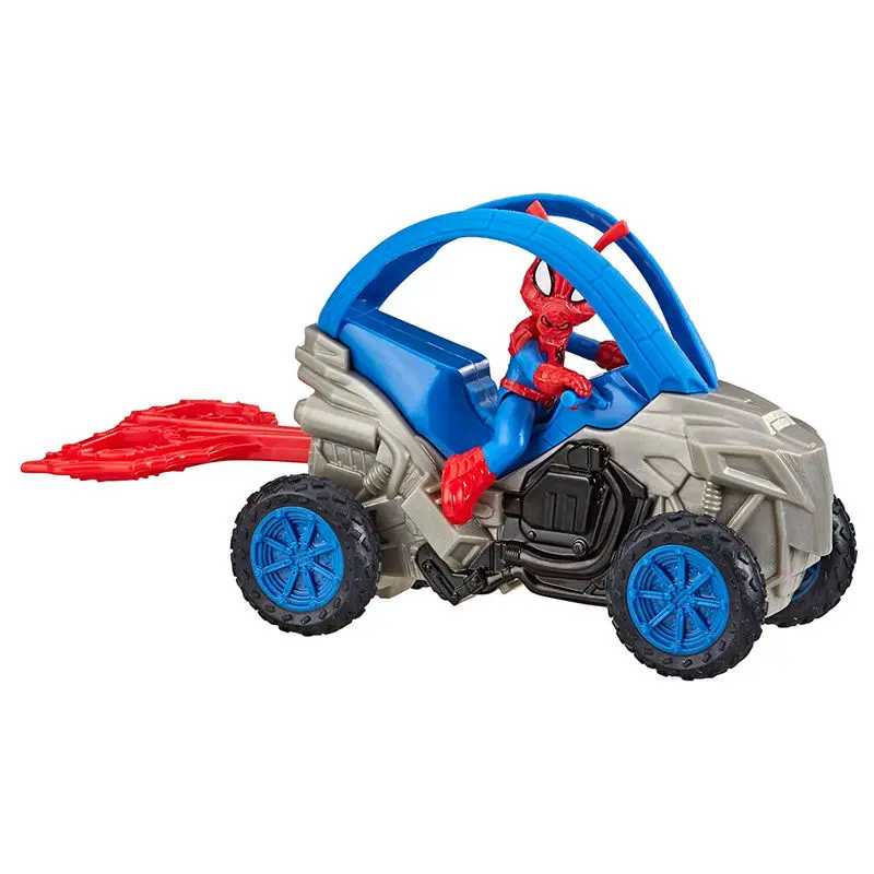 Marvel Spiderman Spider-Ham Rip n Go figure with vehicle product photo