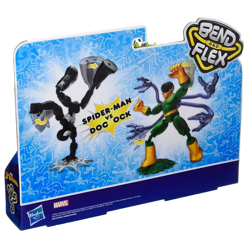 Marvel Spiderman vs Doc Ock Bend and Flex set 2 figures 15cm product photo