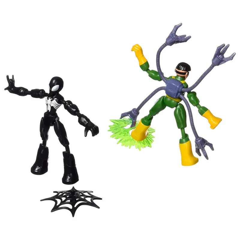 Marvel Spiderman vs Doc Ock Bend and Flex set 2 figures 15cm product photo