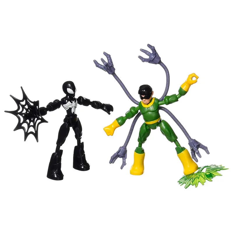 Marvel Spiderman vs Doc Ock Bend and Flex set 2 figures 15cm product photo