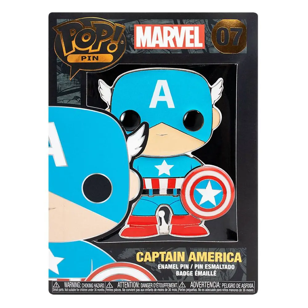 Marvel POP! Enamel Pin Captain America 10 cm product photo