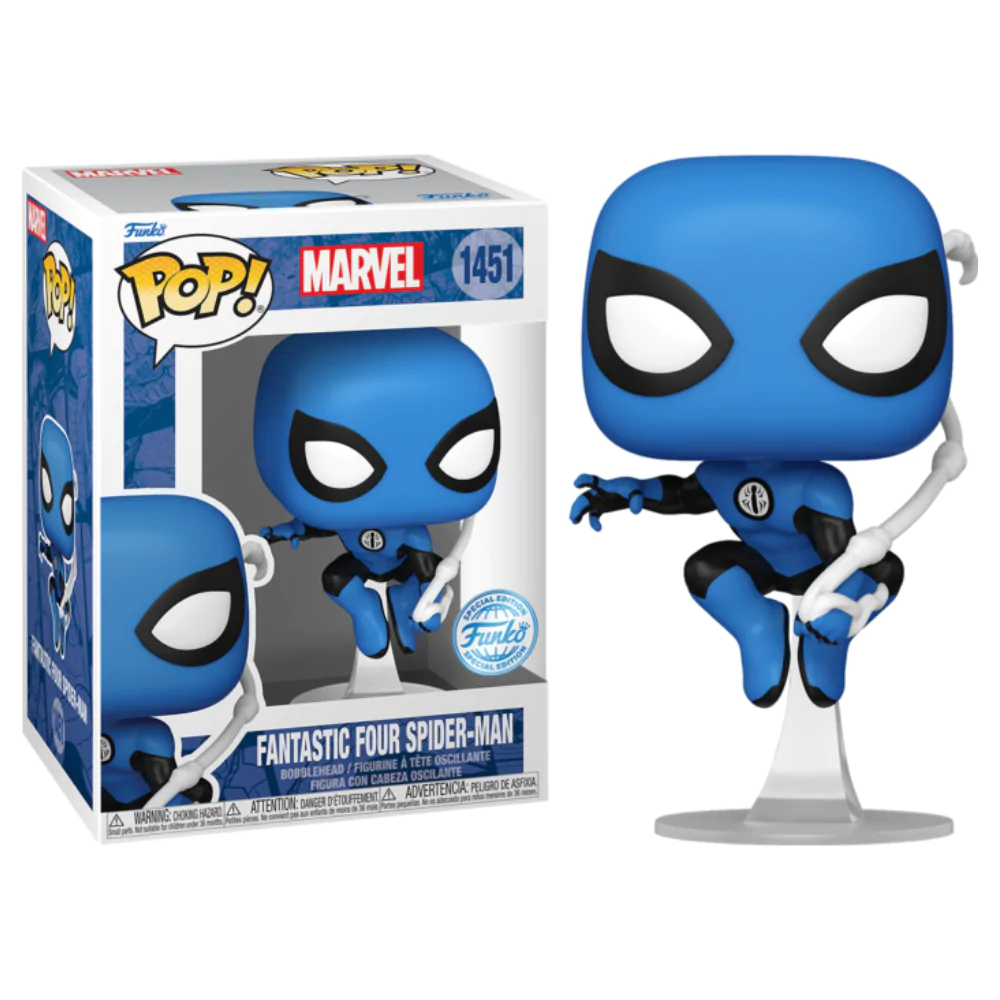 Marvel Pop! Fantastic Four Vinyl Figure Spider-Man Blue Suit Special Edition 10 cm product photo