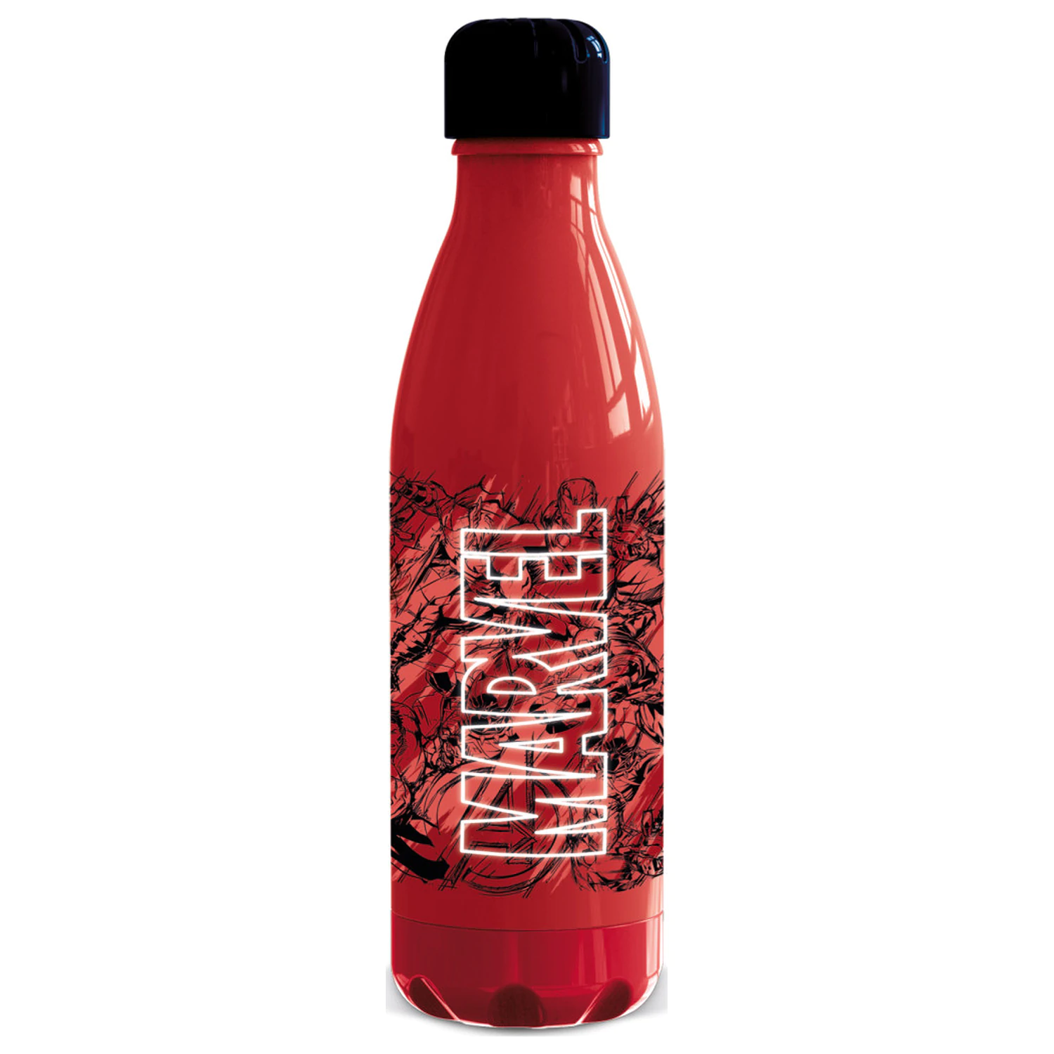 Marvel Red Plastic Water Bottle with Screw Cap 660 ml product photo