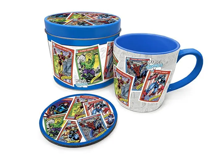 Marvel Mug with Coaster Retro Collectors Cards product photo