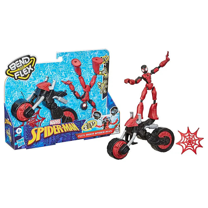 Marvel Rider Spiderman Bend and Flex figure 15cm product photo